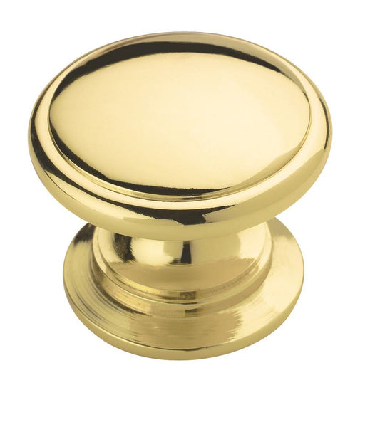 Amerock A-BP530123 Allison Polished Brass Round Knob - Knob Depot