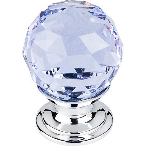 Top Knobs T-TK113PC Crystal Crystal & Polished Chrome Round Knob - Knob Depot