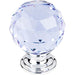 Top Knobs T-TK114PC Crystal Crystal & Polished Chrome Round Knob - Knob Depot