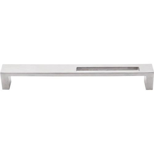 Top Knobs T-TK267SS Sanctuary II Brushed Stainless Steel Modern Metro Slot Square D Handle - Knob Depot