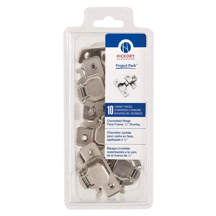 Hickory Hardware H-VP5124-14 Functional/Project Pack Bright Nickel Hinge - Knob Depot