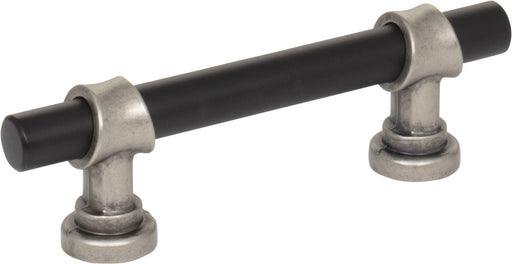 Top Knobs M2702 3in (76mm) Bit Pull Flat Black/Pewter Antique - KnobDepot