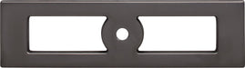 Top Knobs TK922AG 4-5/16in (110mm) Hollin Knob Backplate Ash Gray - KnobDepot