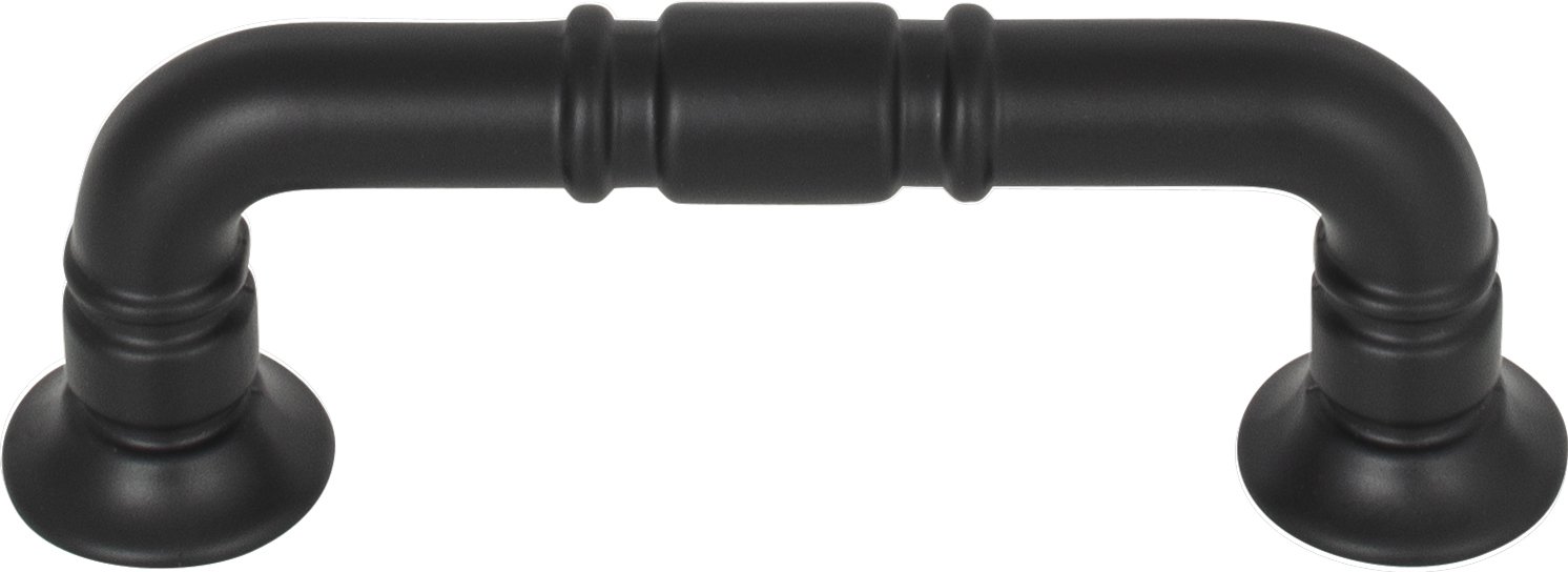 Top Knobs TK1001BLK 3in (76mm) Kent Pull Flat Black - KnobDepot