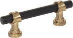 Top Knobs M2700 3in (76mm) Bit Pull Flat Black/Honey Bronze - KnobDepot