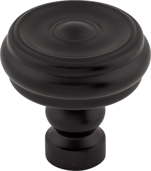 Top Knobs TK882BLK 1-1/4in (32mm) Brixton Button Knob Flat Black - KnobDepot