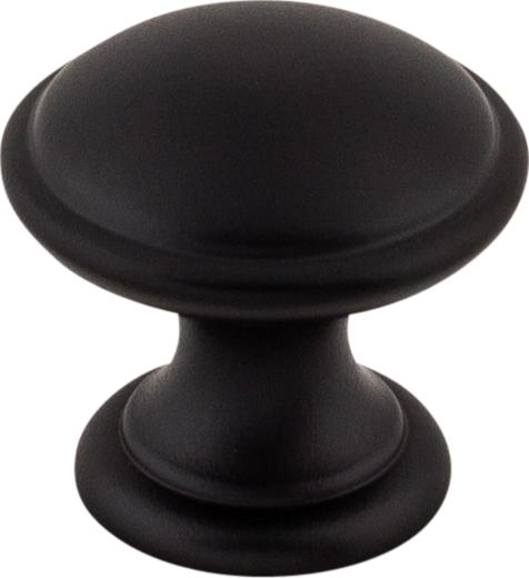 Top Knobs M1878 1-1/4in (32mm) Rounded Knob Flat Black - KnobDepot