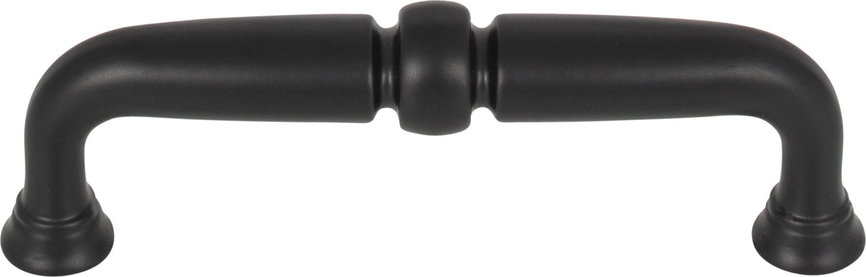 Top Knobs TK1021BLK 3-3/4in (96mm) Henderson Pull Flat Black - KnobDepot