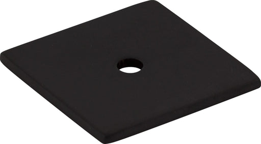 Top Knobs TK95BLK 1-1/4in (32mm) Square Backplate Flat Black - KnobDepot