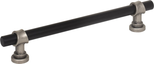 Top Knobs M2730 6-5/16in (160mm) Bit Pull Flat Black/Pewter Antique - KnobDepot