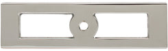 Top Knobs TK922PN 4-5/16in (110mm) Hollin Knob Backplate Polished Nickel - KnobDepot