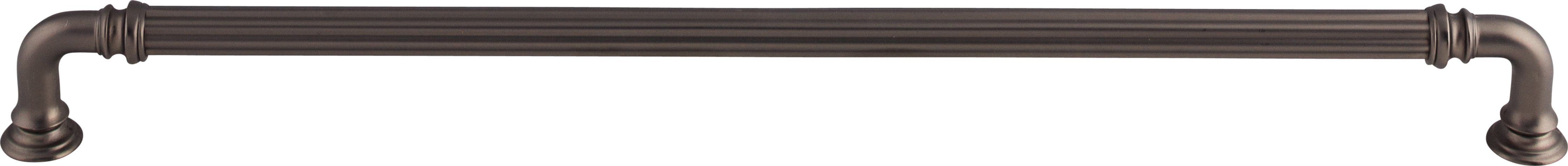 Top Knobs TK326AG 12in (305mm) Reeded Pull Ash Gray - KnobDepot