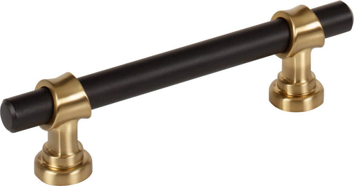 Top Knobs M2704 3-3/4in (96mm) Bit Pull Flat Black/Honey Bronze - KnobDepot