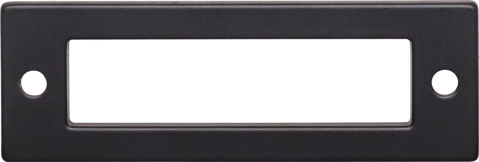 Top Knobs TK923BLK 3-1/2in (89mm) Hollin Backplate Flat Black - KnobDepot