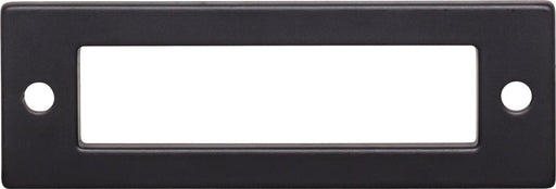 Top Knobs TK923BLK 3-1/2in (89mm) Hollin Backplate Flat Black - KnobDepot