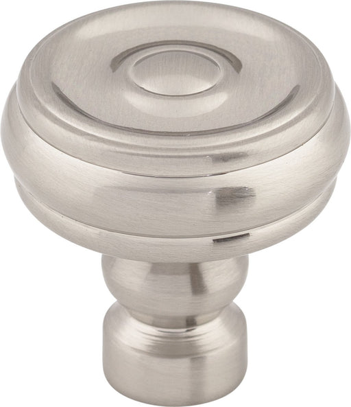 Top Knobs TK882BSN 1-1/4in (32mm) Brixton Button Knob Brushed Satin Nickel - KnobDepot