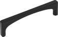 Top Knobs TK1012BLK 3-3/4in (96mm) Riverside Pull Flat Black - KnobDepot