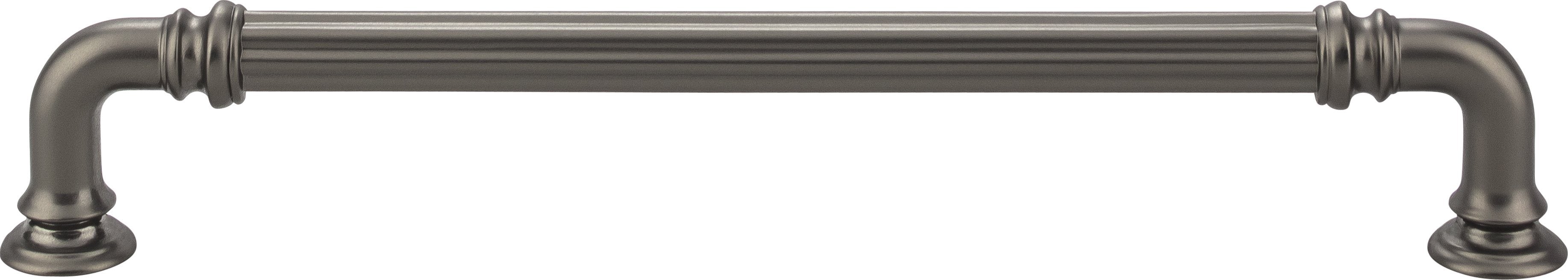 Top Knobs TK324AG 7in (178mm) Reeded Pull Ash Gray - KnobDepot