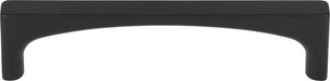 Top Knobs TK1012BLK 3-3/4in (96mm) Riverside Pull Flat Black - KnobDepot