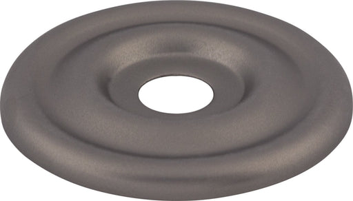 Top Knobs TK890AG 1-3/8in (35mm) Brixton Backplate Ash Gray - KnobDepot