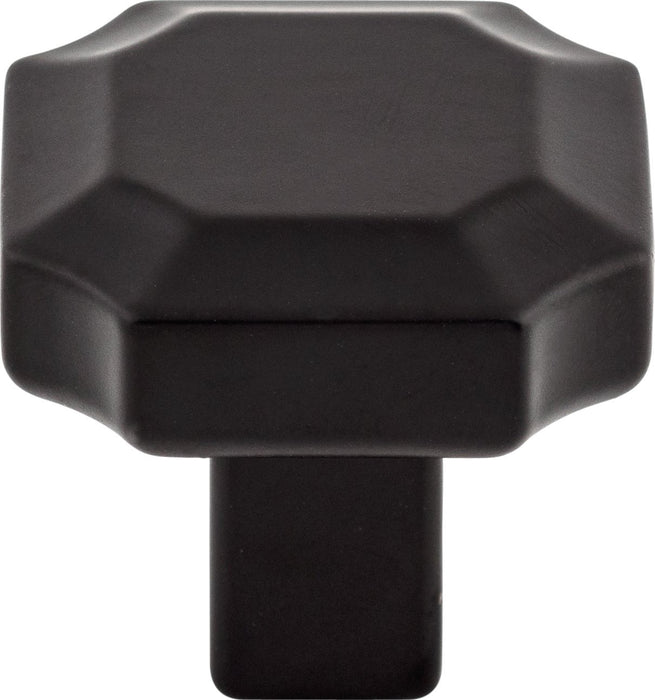 Top Knobs TK3020BLK 1-1/4in (32mm) Davenport Knob Flat Black - KnobDepot