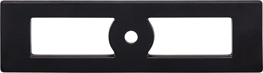 Top Knobs TK922BLK 4-5/16in (110mm) Hollin Knob Backplate Flat Black - KnobDepot