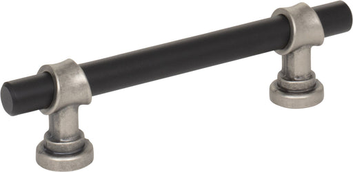 Top Knobs M2706 3-3/4in (96mm) Bit Pull Flat Black/Pewter Antique - KnobDepot